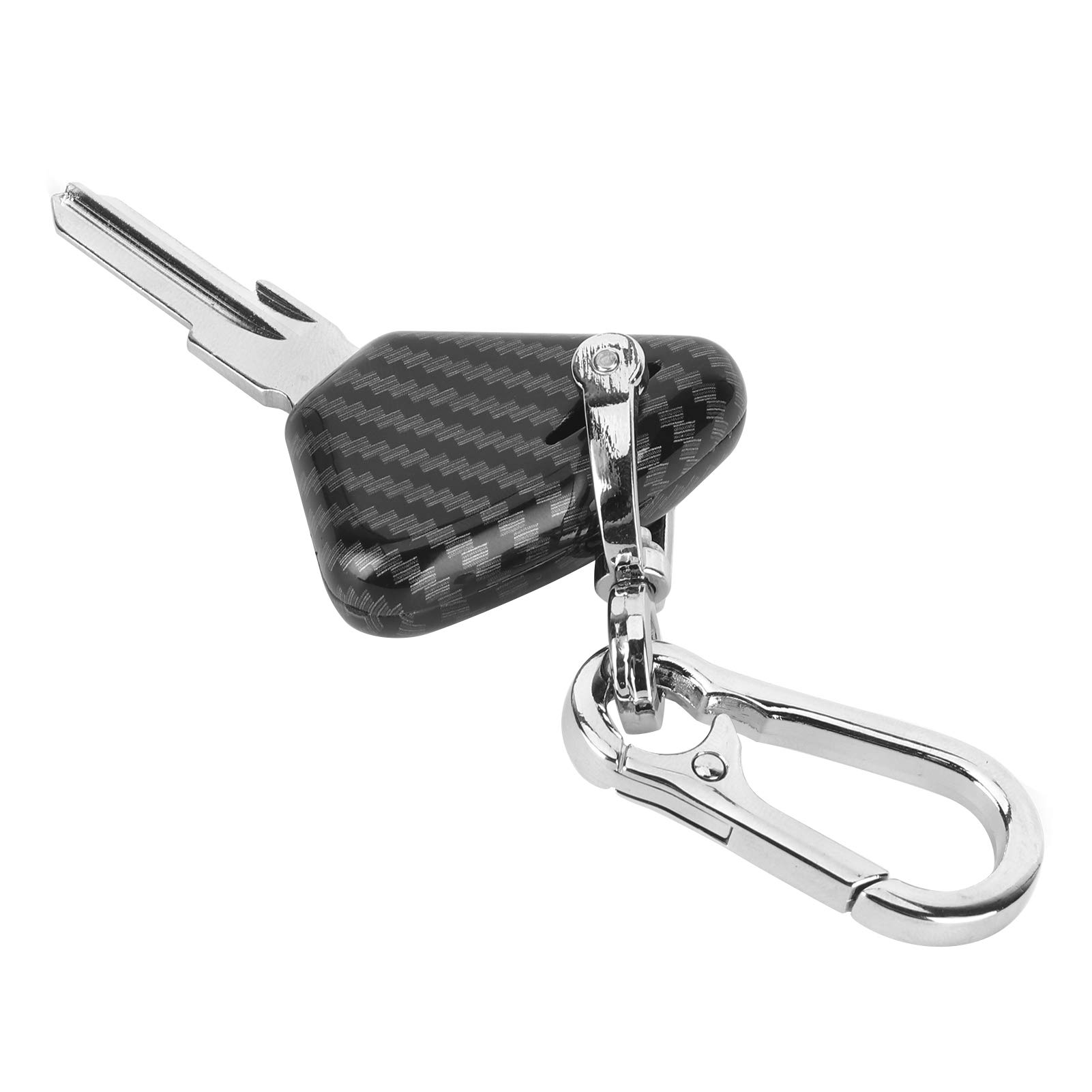 Blank Ignition Key for Aprilia Tuono & Dorsoduro 750/1200 - Uncut Motorcycle Key with Carbon Fiber Cover - Durable Replacement Bike Accessory - Perfect for Key Replacement, Security & Customization