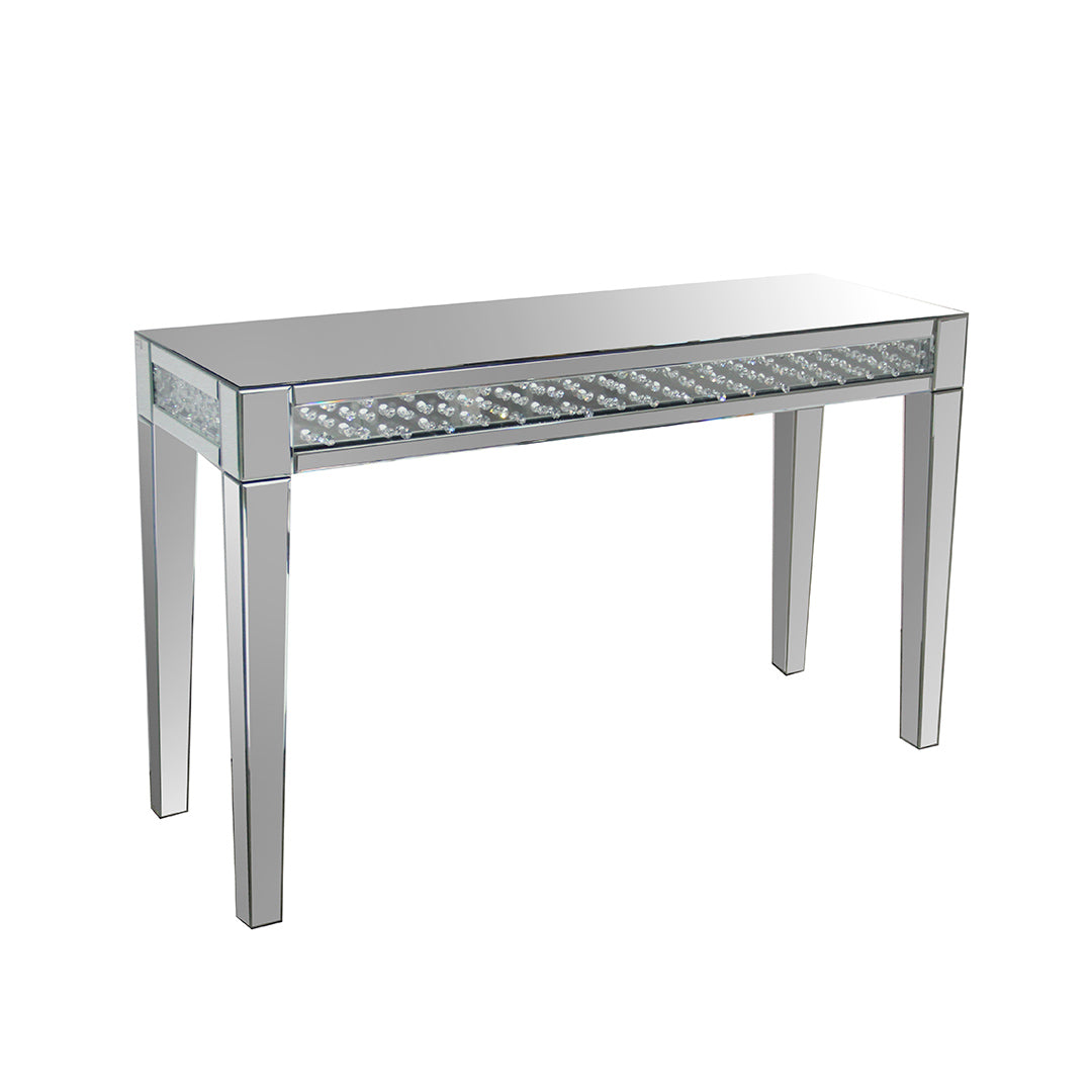 Modern Miami Console Table - Elegant Entryway Sofa Table with Wooden Shelf & Metal Legs for Hallway, Living Room & Home Decor