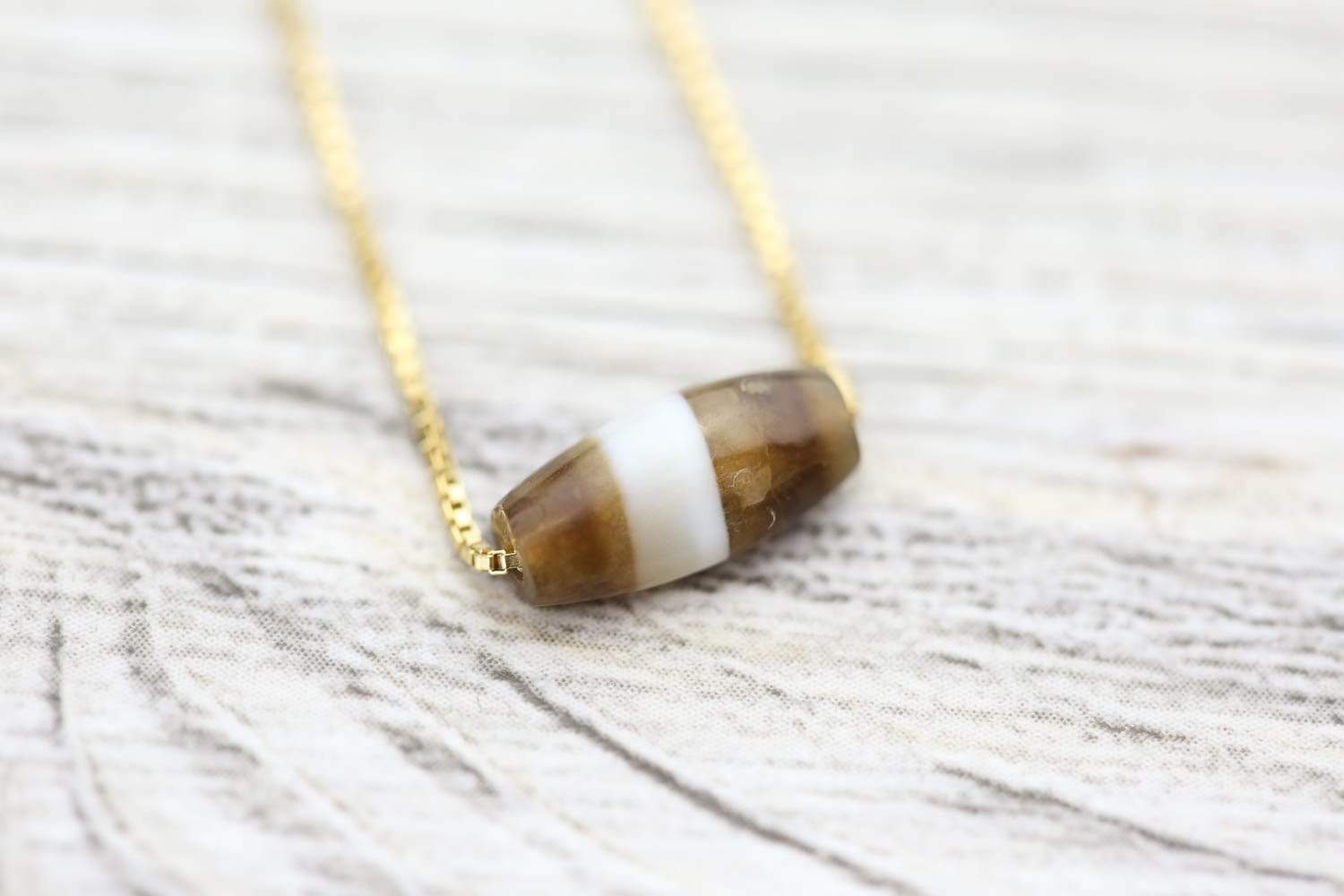 Authentic Sulemani Agate Protection Bead - Natural Healing Stone for Spiritual Protection, Positive Energy & Good Luck | Perfect for Meditation, Jewelry Making & Gift Giving