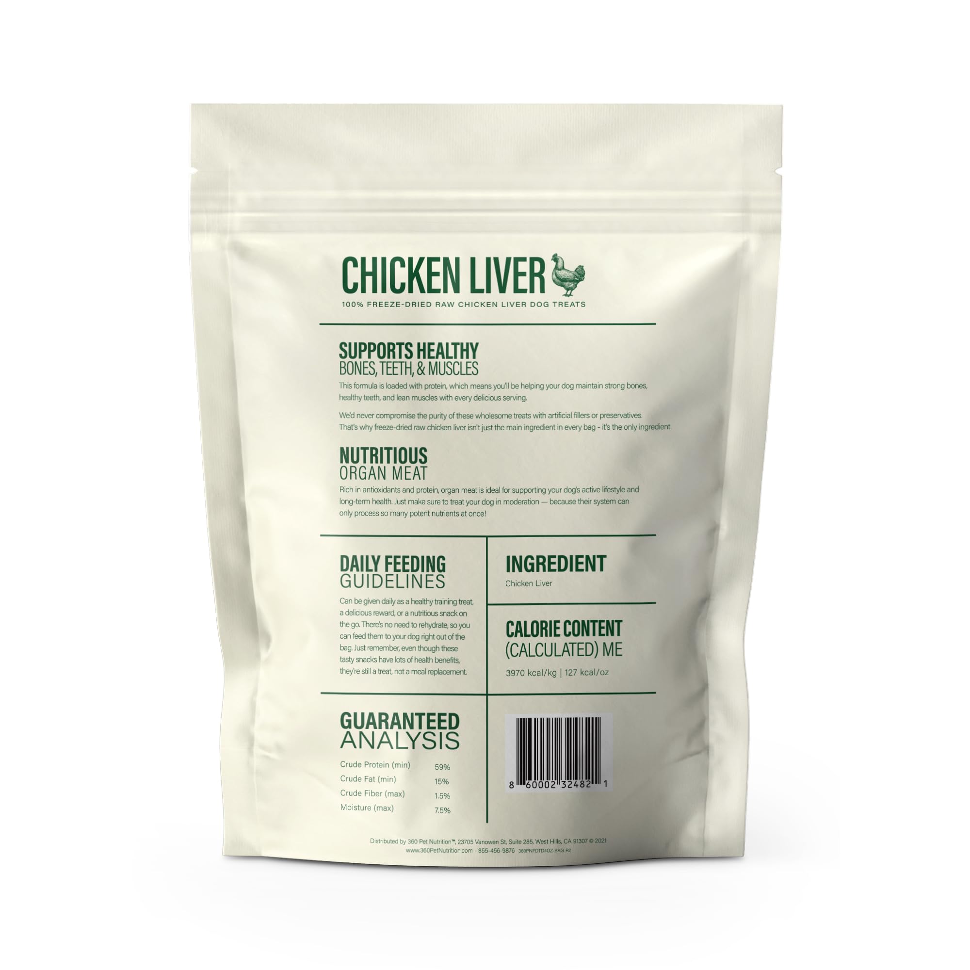Freeze-Dried Raw Chicken Liver Treats for Dogs & Cats - Single Ingredient, High Protein, Grain-Free, All-Natural Dog & Cat Snacks - Made in USA, 4 oz - Perfect for Training, Rewards & Healthy Treats - Premium Quality Pet Nutrition
