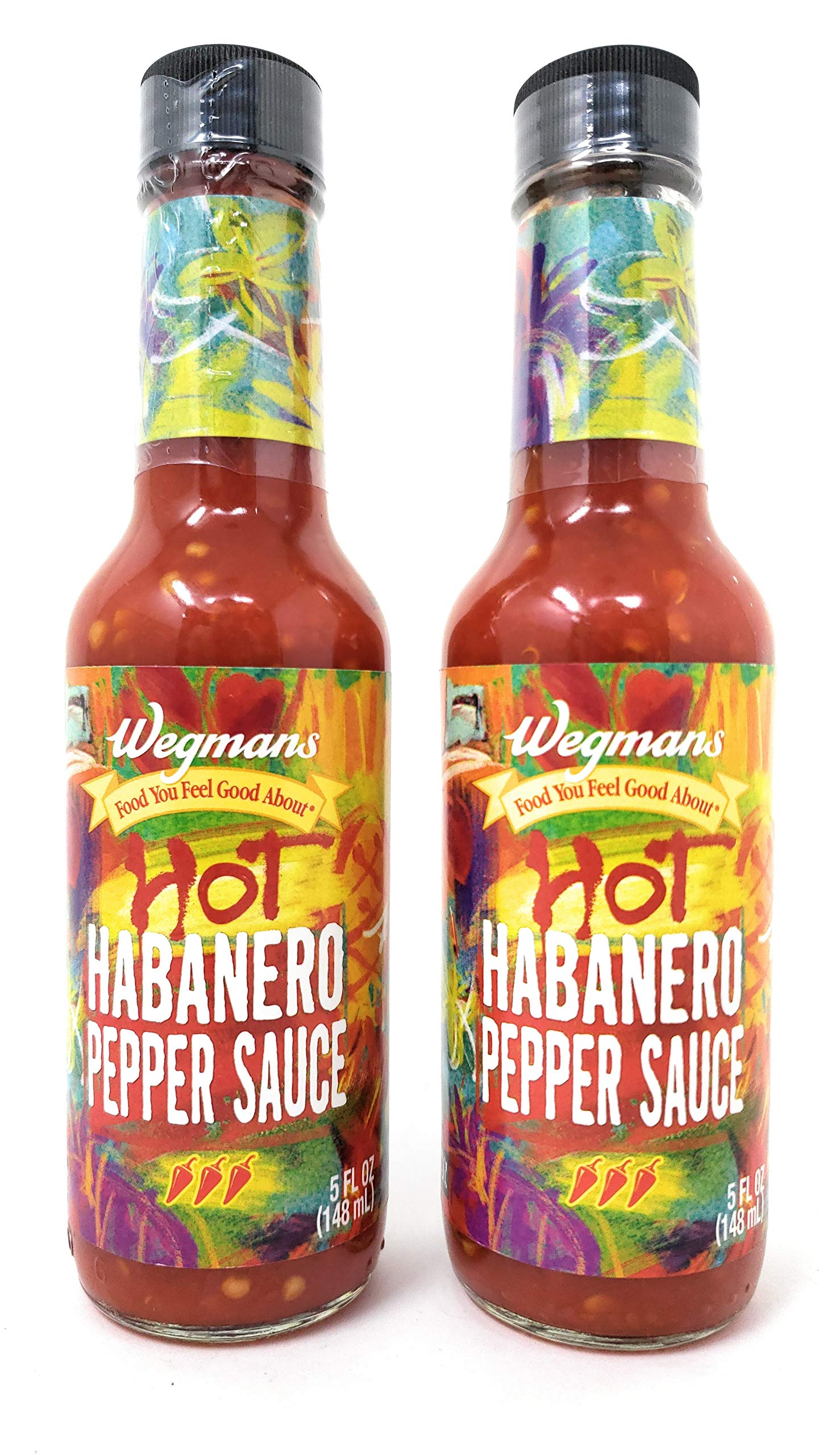 Wegmans Hot Habanero Pepper Sauce - 2 Pack (10 fl.oz Total) | Spicy Condiment for Tacos, Wings & Grilling - Perfect for BBQ, Mexican & Hot Sauce Lovers
