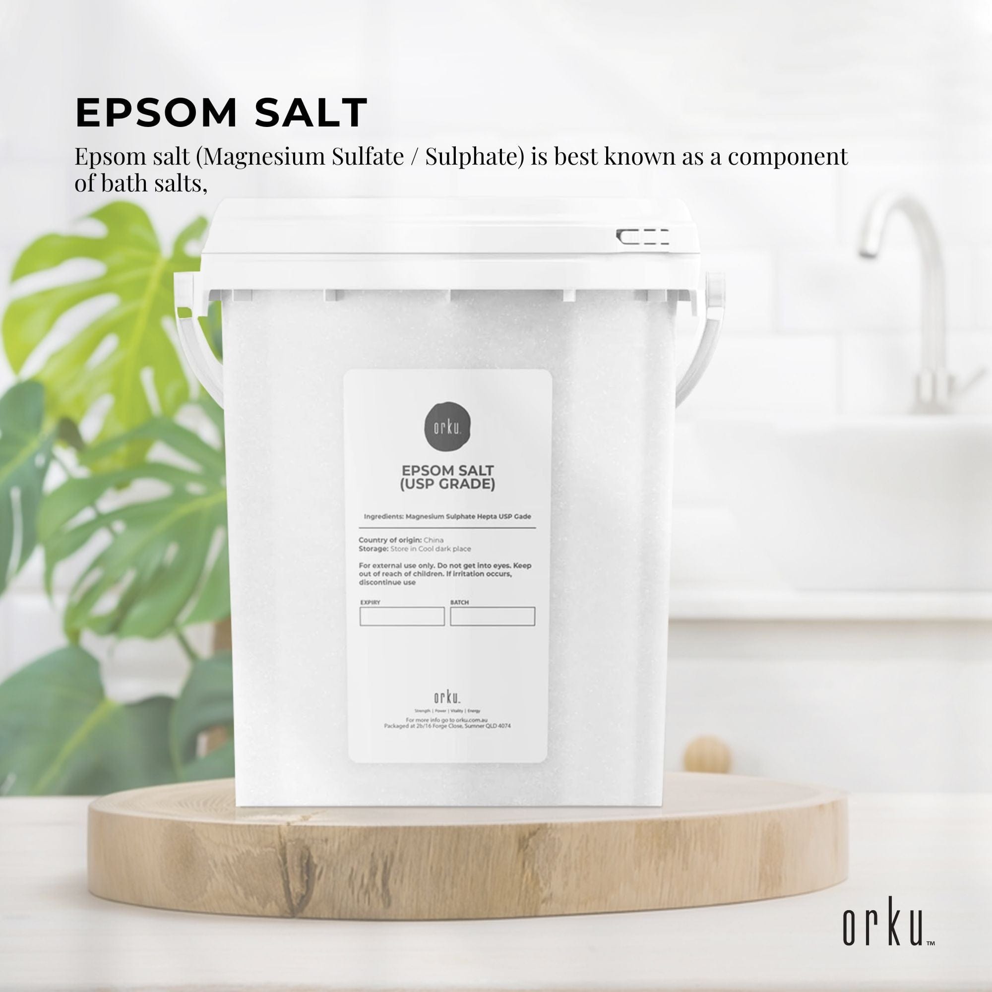 1.3kg USP Pharmaceutical Grade Epsom Salt - Magnesium Sulfate Bath Salts for Relaxation, Muscle Relief & Detox | Perfect for Spa, Bath & Foot Soak