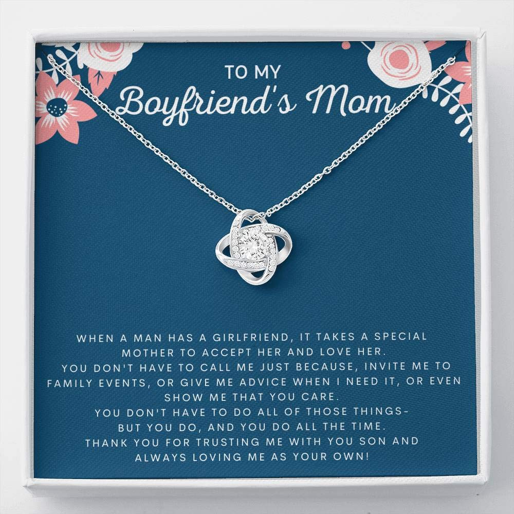 Elegant Heart Pendant Necklace for Boyfriend's Mom - Sterling Silver Jewelry with Gift Box - Perfect Birthday, Mother's Day & Christmas Gift for Her