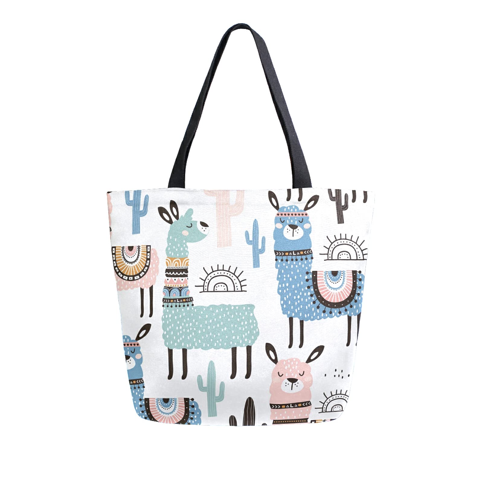 Senya Women's Top Handle Shoulder Tote Bag - Reusable Canvas Shopping Bag for Beach, Grocery, Gym & Travel | Eco-Friendly Multipurpose Carryall for Daily Use