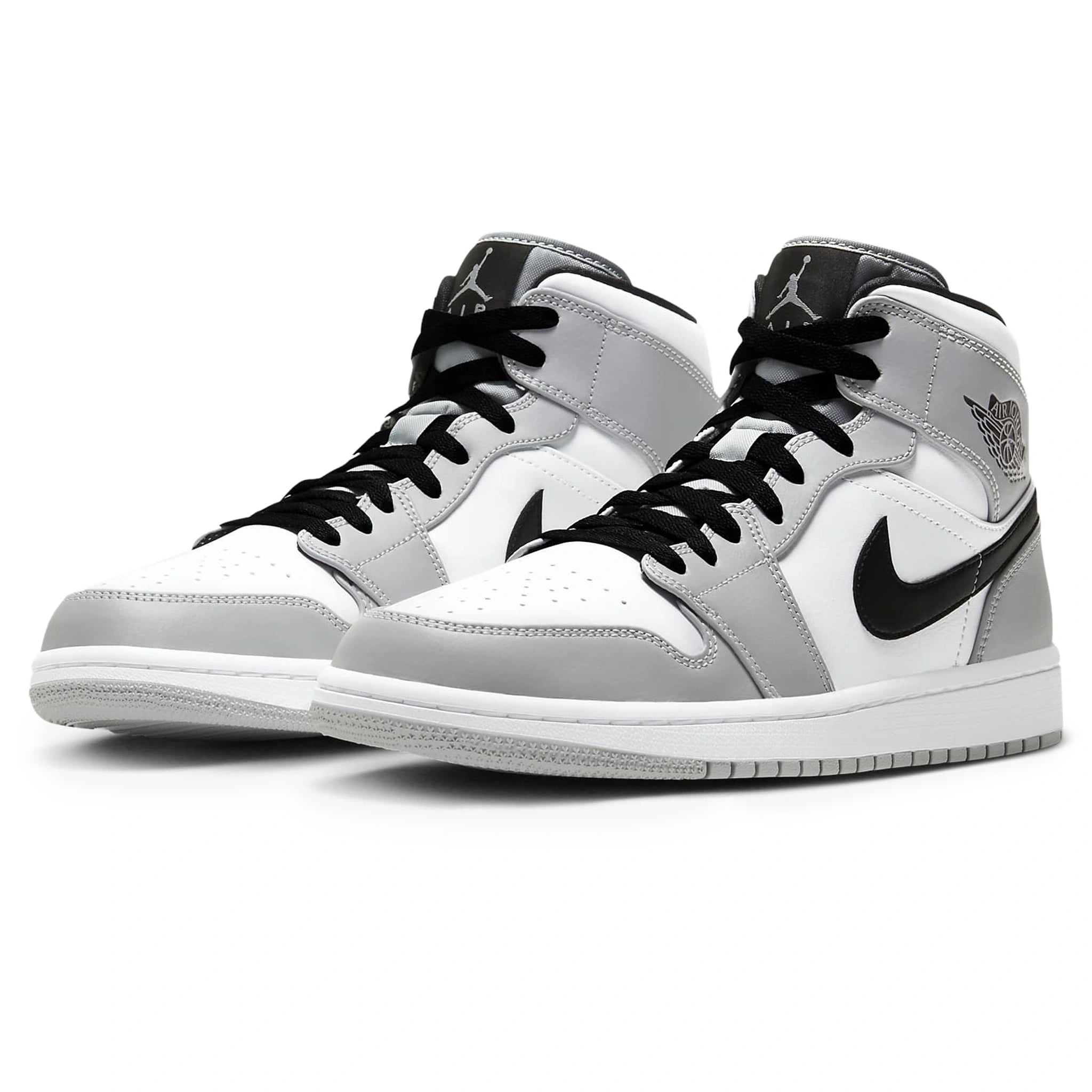 Air Jordan 1 Mid Light Smoke Grey - Men's Basketball Shoes for Casual Wear & Street Style | Perfect for Sneakerheads & Everyday Fashion