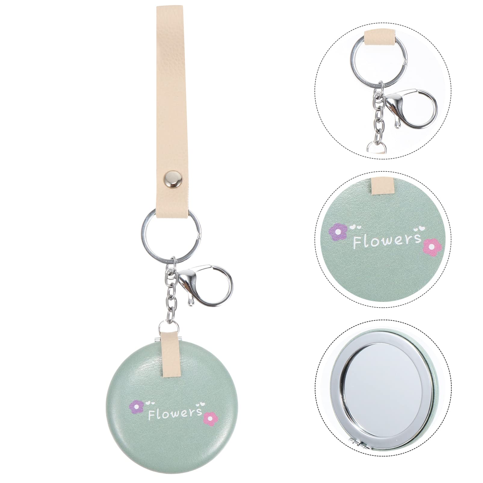HEALLILY 1pc Vanity Mirror - Small Double-Sided Portable Handheld Cosmetic Mirror, Metal Circular Pocket Mirror for Makeup, Travel & Purse | Perfect for Home, Office & On-The-Go Touch Ups