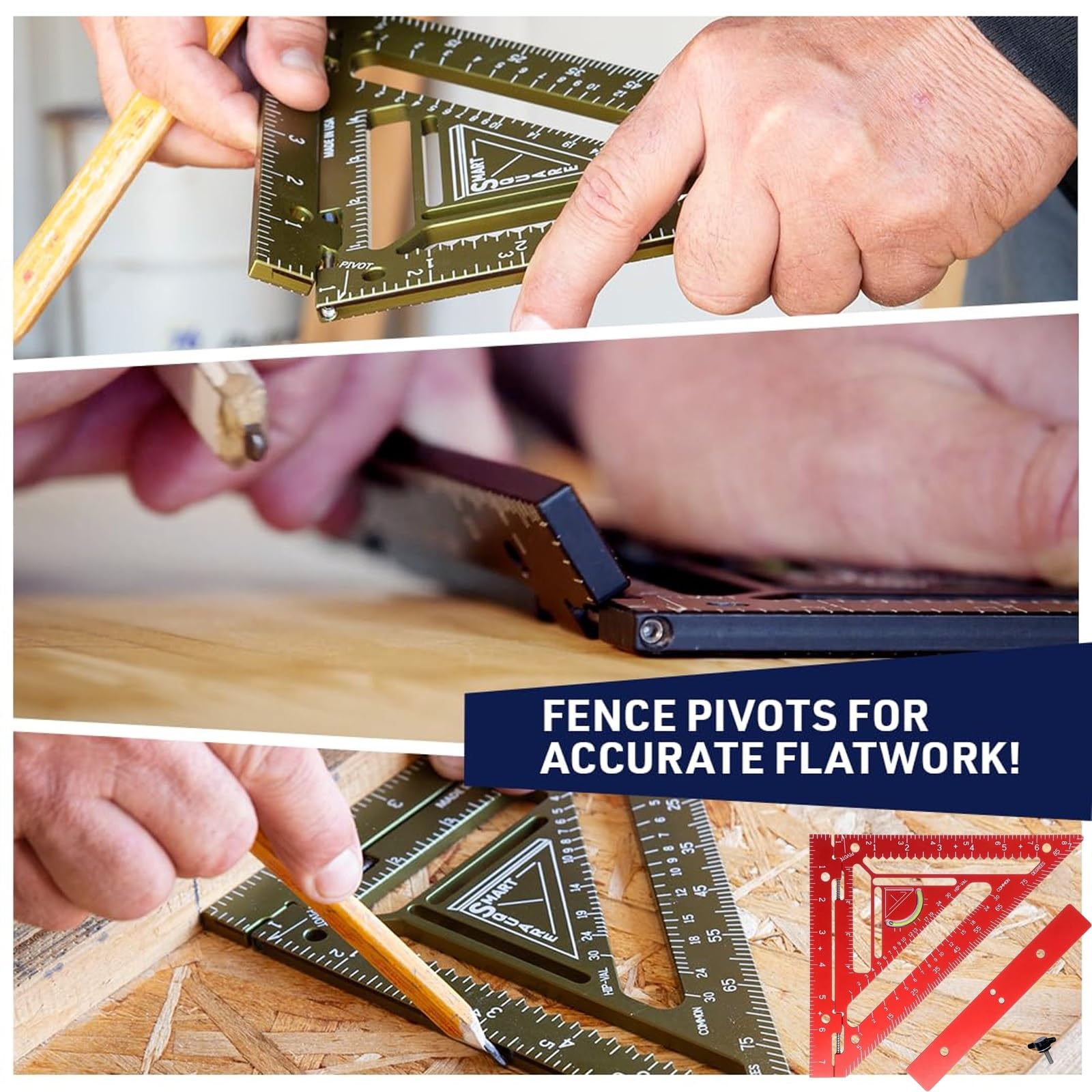 Premium Rafter Square Tool - Advanced Carpenter Square with Jig Block & Protractor | Accurate Layout Measuring Tool for Woodworking & Roof Framing | Durable Black Triangle Ruler for DIY & Professional Construction Projects