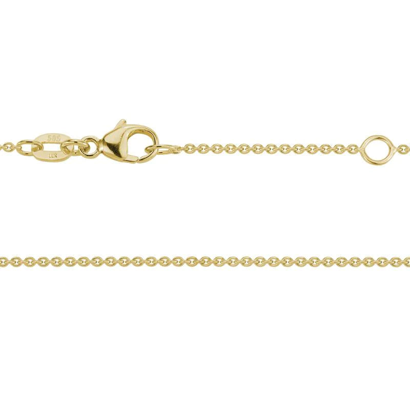 14K Gold 1.2mm Cable Chain Necklace 18-20 Inch - Dainty Layering Chain for Women, Perfect for Everyday Wear, Gift Giving & Jewelry Stacking