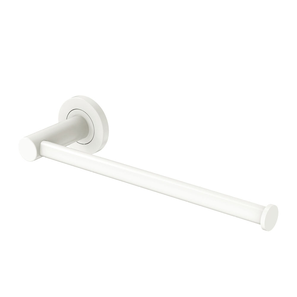 Fienza 82805MW Kaya Hand Towel Rail - Matte White Bathroom Towel Holder for Modern Homes | Perfect for Bathrooms, Kitchens & Laundry Rooms