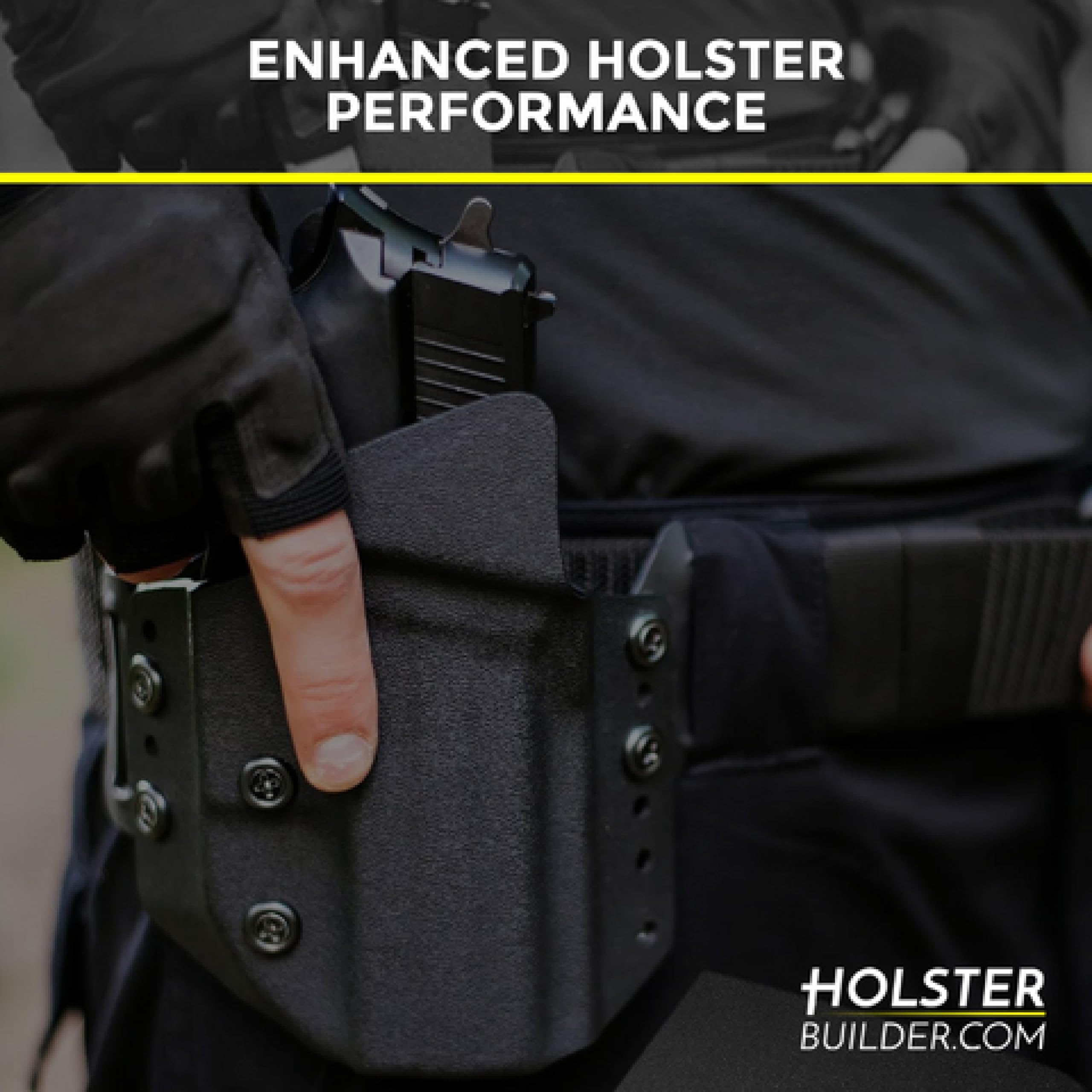 Kydex Pancake Wings for OWB Holsters - Pre-Drilled Belt Attachment with Mounting Hardware - Durable High-Grade Material - Perfect for Concealed Carry & Tactical Use