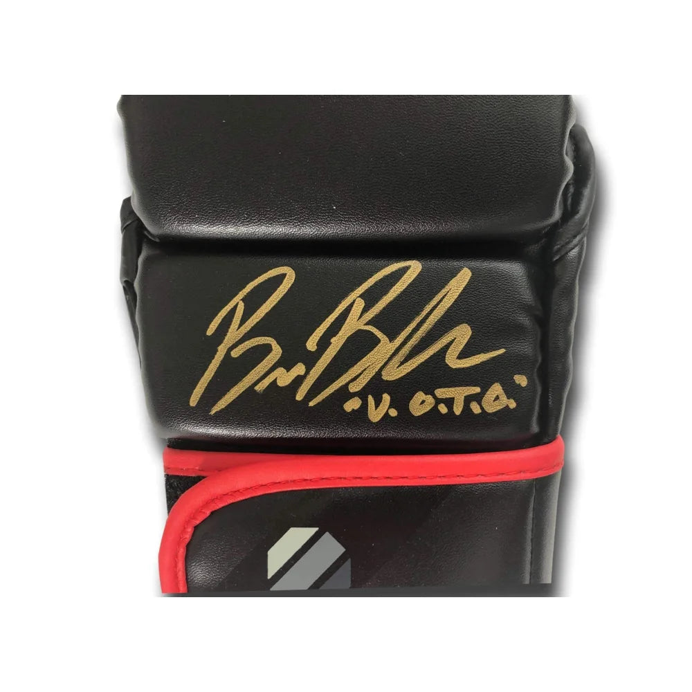 Bruce Buffer Signed Authentic UFC Gloves - Limited Edition Black MMA Collectible with COA - Perfect for UFC Fans, Sports Memorabilia Collectors & Man Cave Decor