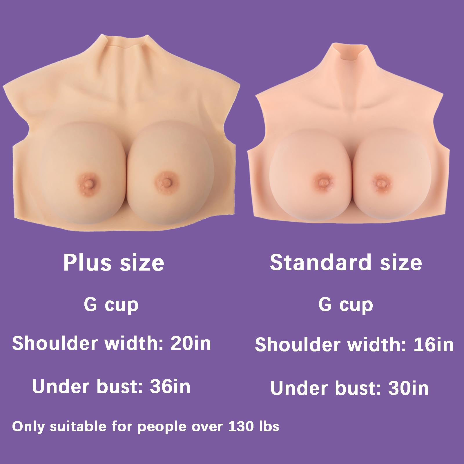Premium Silicone Breastplate - Realistic Fake Boobs B-I Cup for Transgender, Cosplay & Drag Queen | Comfortable & Natural-Looking Breast Forms for Crossdressing, Halloween & Performance