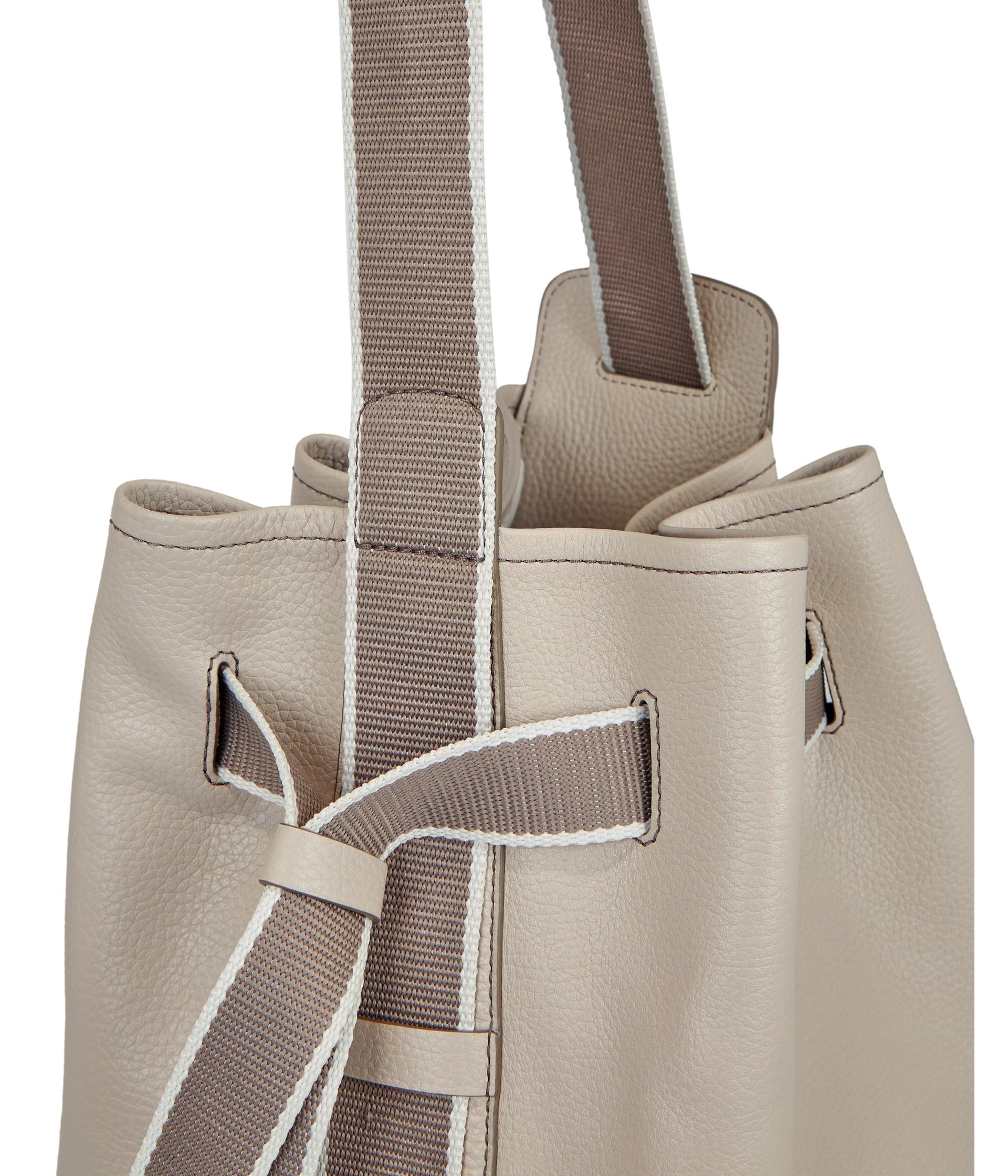 ECCO Large Sail Bag in Taupe Pebbled Leather - Stylish & Durable Tote for Women, Perfect for Work, Travel & Beach Day Essentials