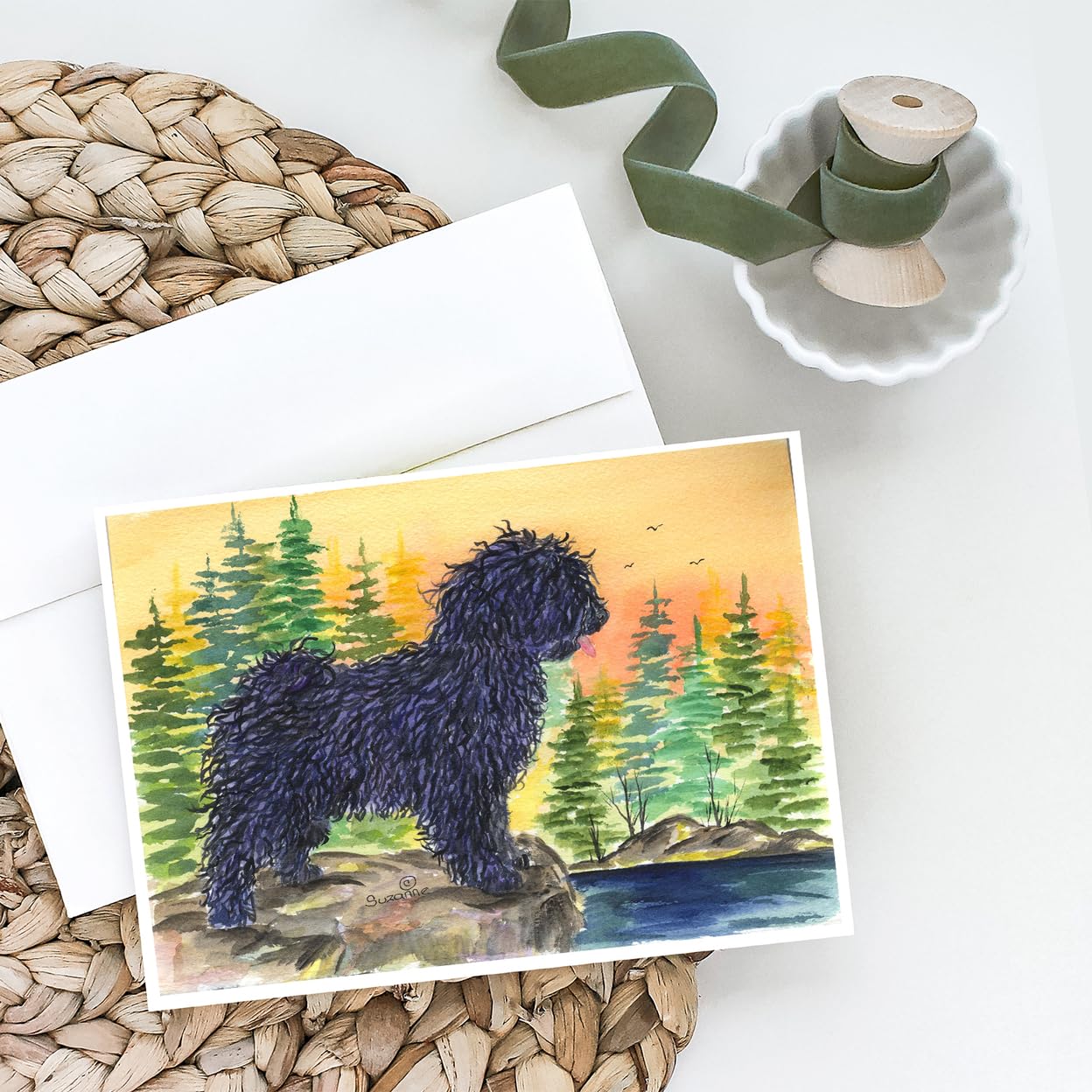 Puli Dog Greeting Cards - Pack of 8 Blank A7 Note Cards (5x7 Inches) with Envelopes | Whimsical Animal Stationery for Birthdays, Thank You Notes & Special Occasions