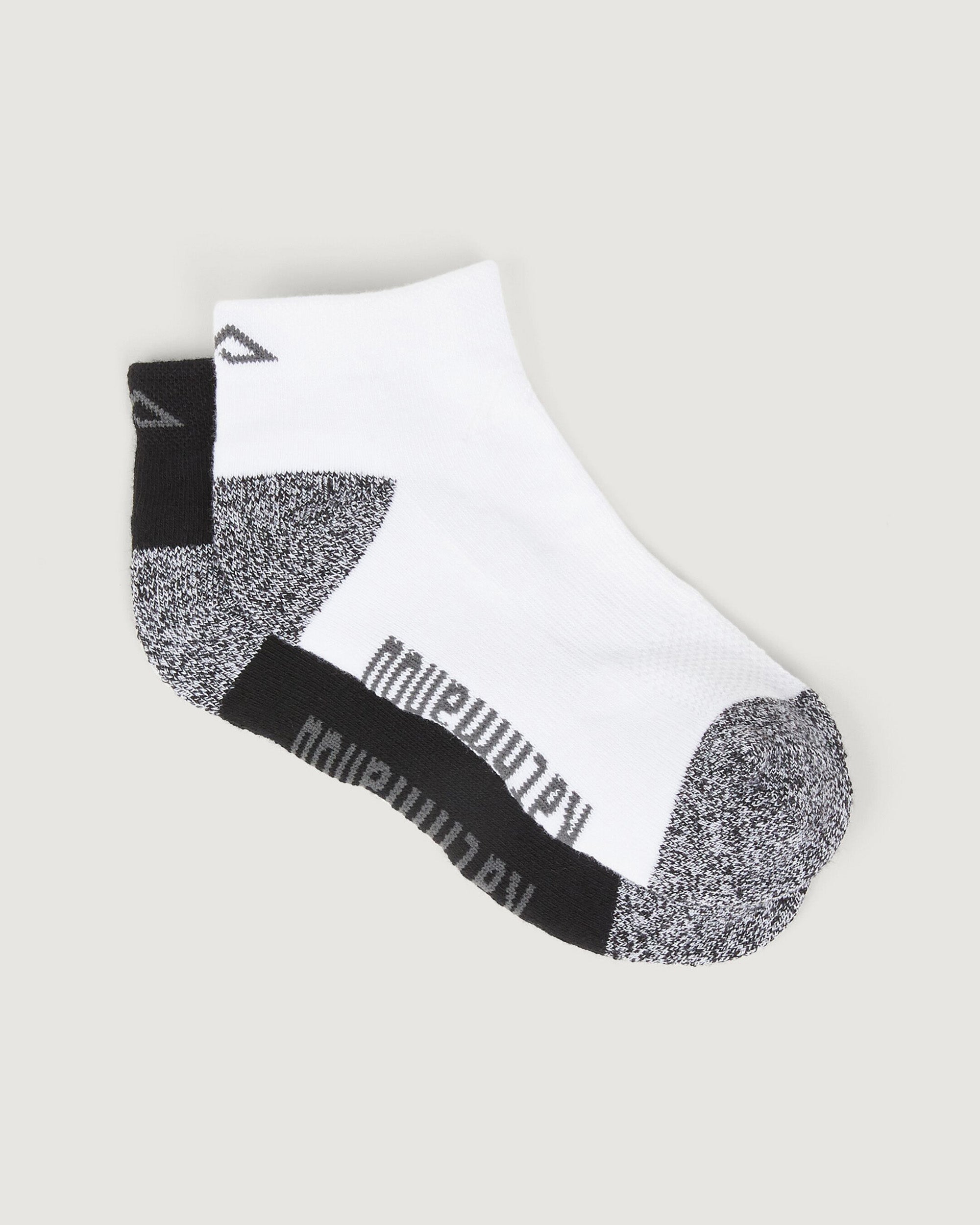 Kids' Dri-Motion Athletic Socks 2-Pack - Black & White for Running, Sports & Active Play