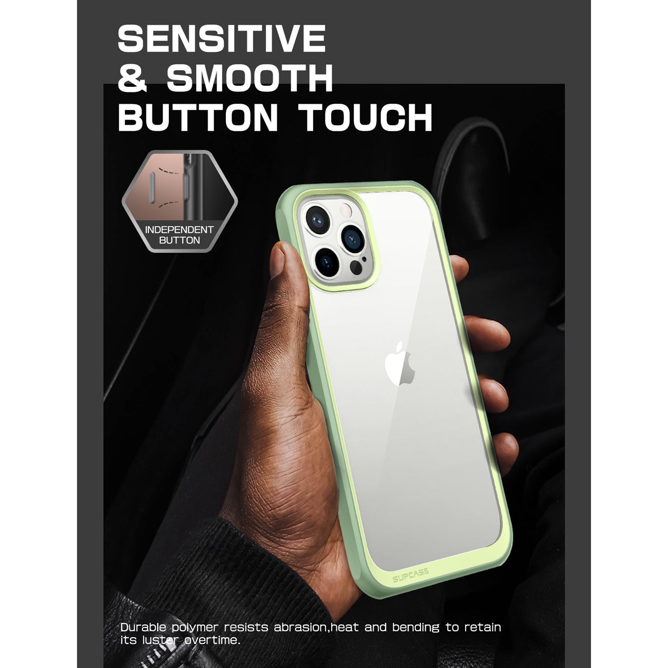 iPhone 13 Pro Case 6.1 Inch - Slim Clear Protective Cover with Shock Absorption | Unicorn Beetle Style in Mint Green | Perfect for Everyday Use, Travel & Outdoor Activities