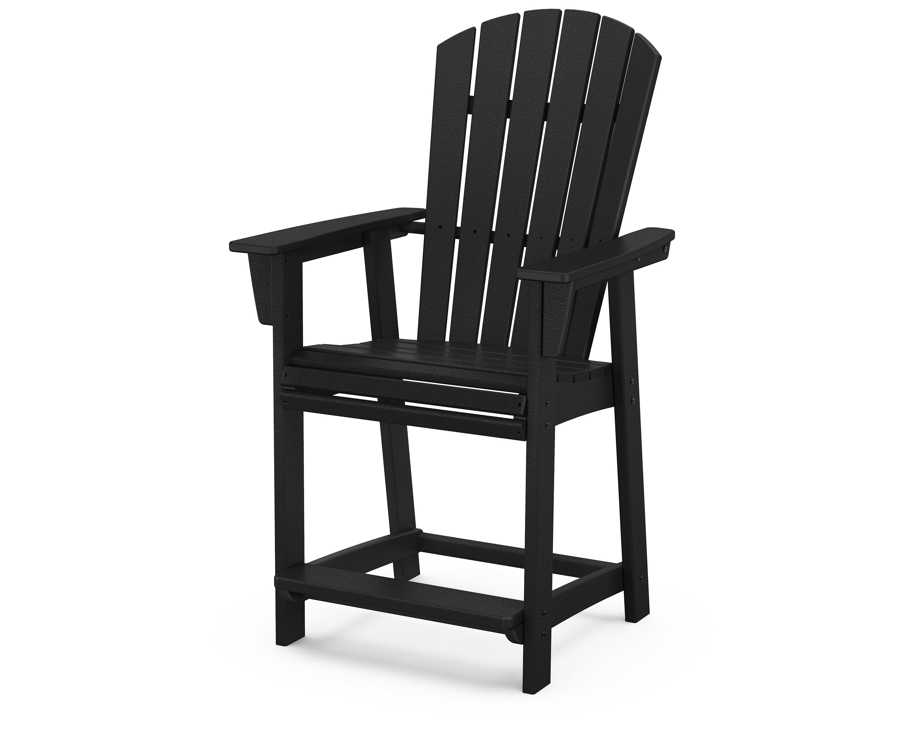 POLYWOOD Nautical Curveback Adirondack Counter Height Chair - Outdoor Bar Stool for Patio, Poolside & Beachfront Dining