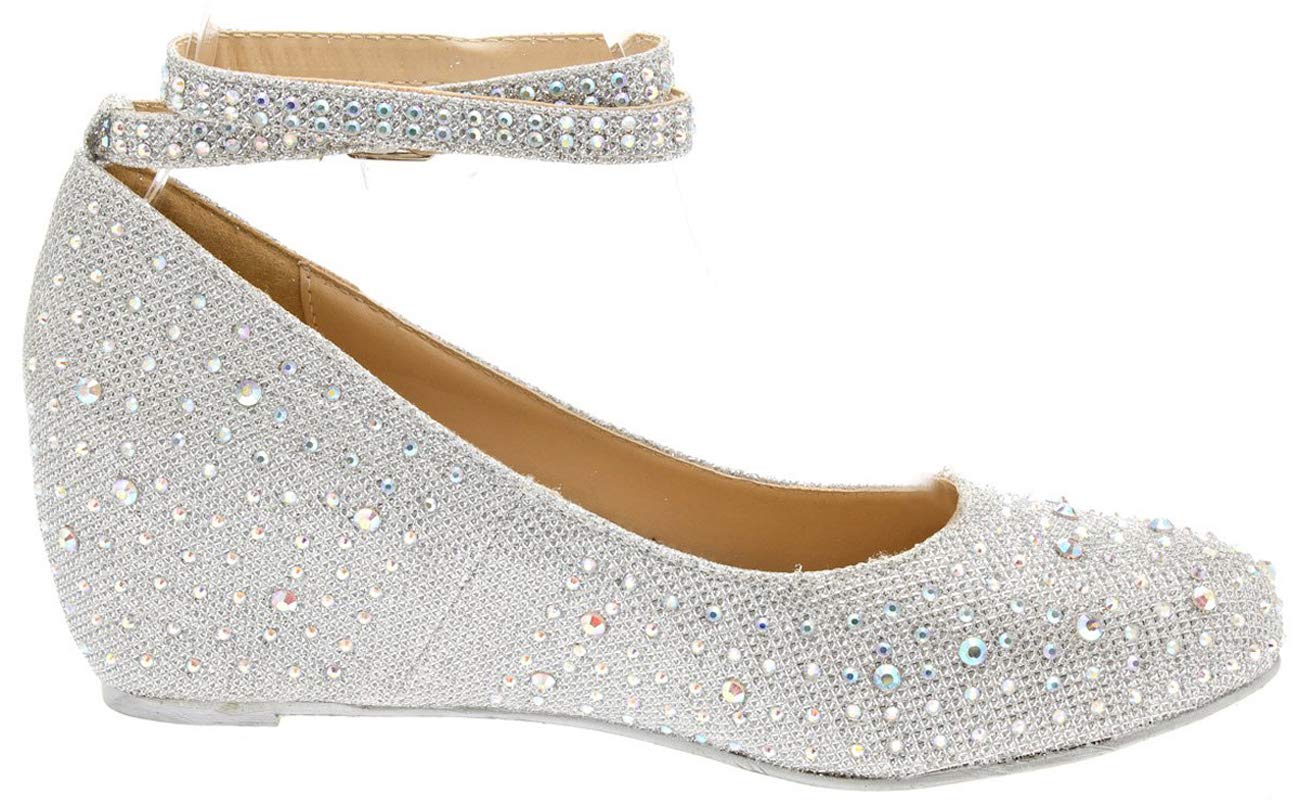 Chase & Chloe Women's Square Toe Patent Leather Lucite Heel Slip-On Platform Pumps - Perfect for Office, Party & Evening Wear