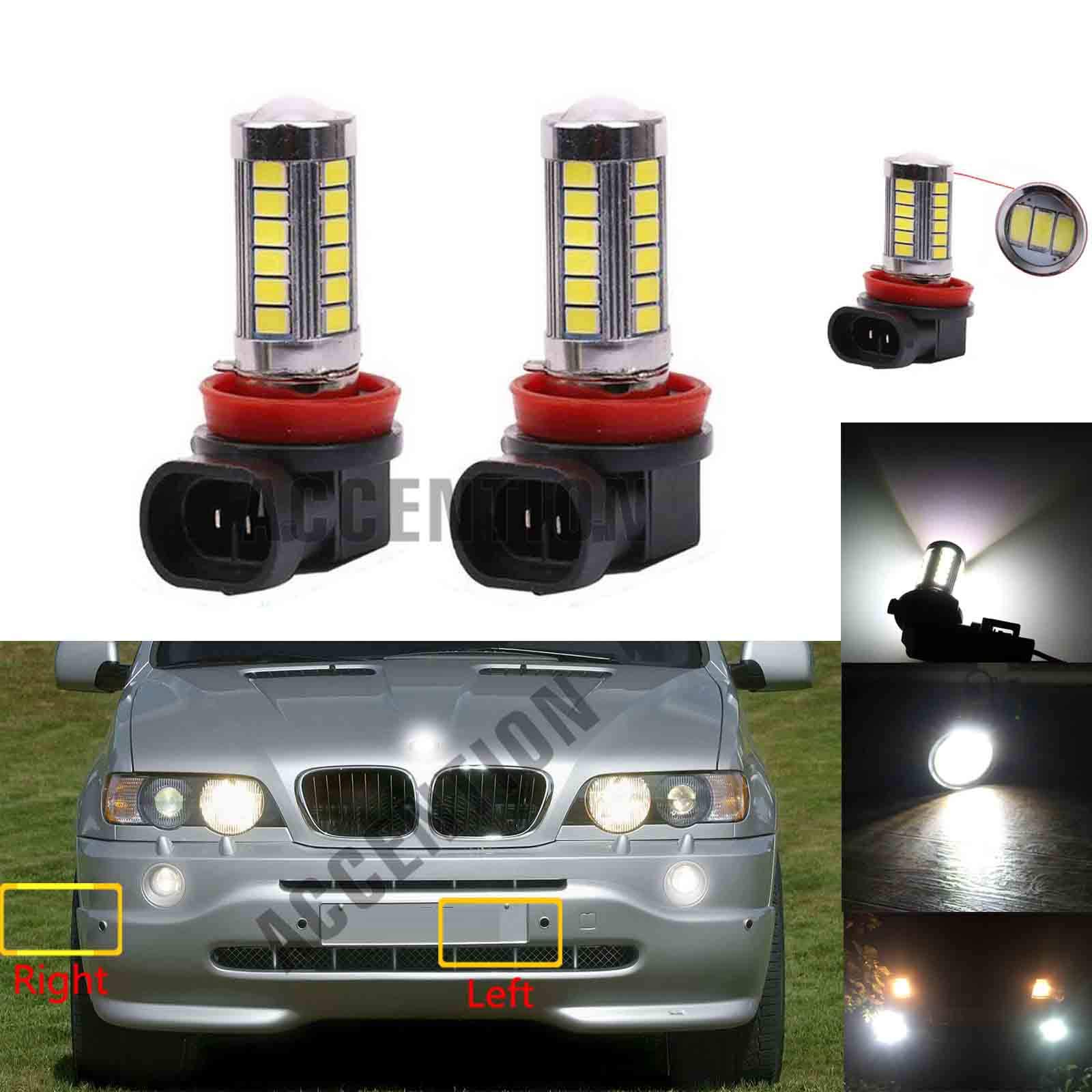 2Pcs LED Fog Light Bulbs for BMW E53 X5 (2000-2007) - Super Bright White Front LED Replacement Lamps - Perfect for Night Driving & Off-Road Adventures