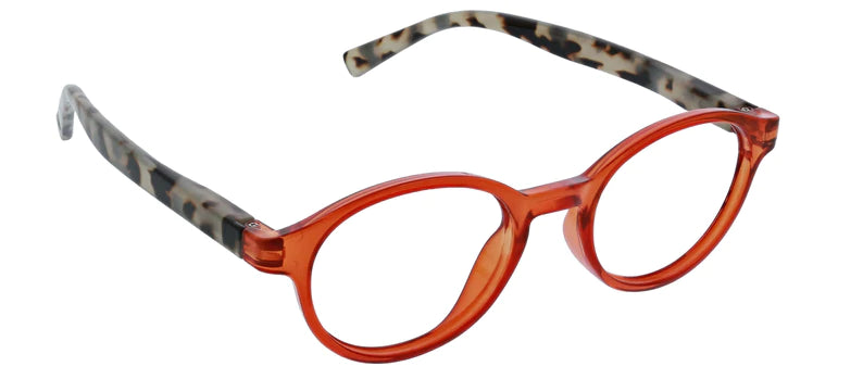 Peepers Apollo Blue Light Blocking Reading Glasses - Orange/Gray Tortoise Frame for Computer, Office & Home Use