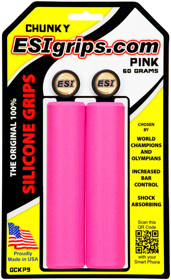 ESI Chunky Grips - Extra Thick Comfortable Bike Handlebar Grips for Mountain & Road Bicycles | Perfect for Long Rides, Commuting & Off-Road Cycling