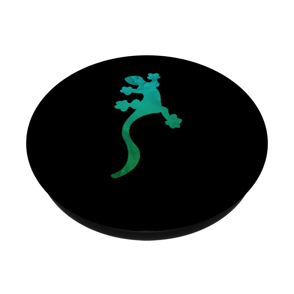 Gekko Gecko Green Animal Watercolor Lizard PopSockets Standard PopGrip - Swappable Phone Grip & Stand for iPhone, Samsung, Smartphones - Perfect for Home, Office, Travel