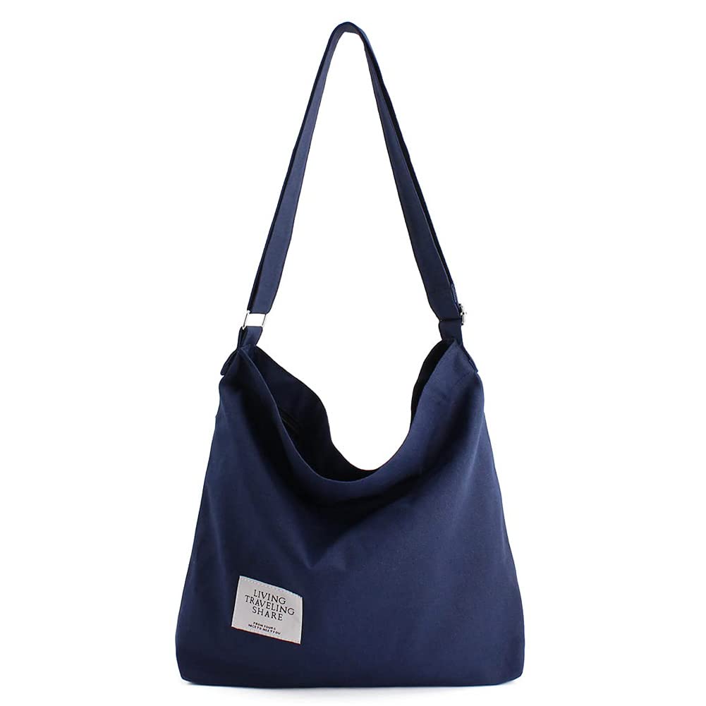 Stylish ROUROU Canvas Shoulder Bag for Women - Large Capacity Crossbody Purse & Tote Handbag | Perfect for Work, Travel & Everyday Use