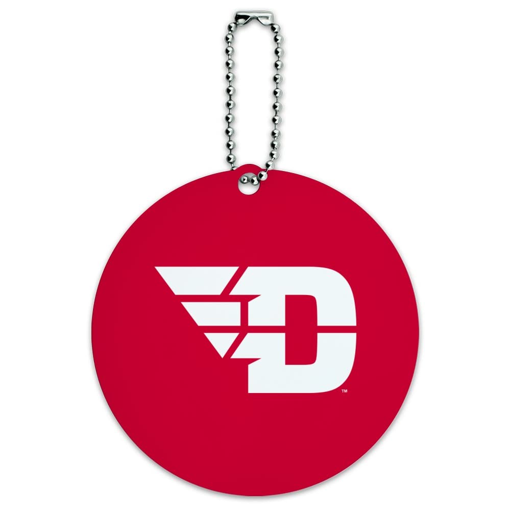 University of Dayton Flyers Logo Round Luggage ID Tag - Durable Suitcase Travel Accessory for Carry-On Bags - Perfect for College Students, Alumni & Sports Fans Traveling
