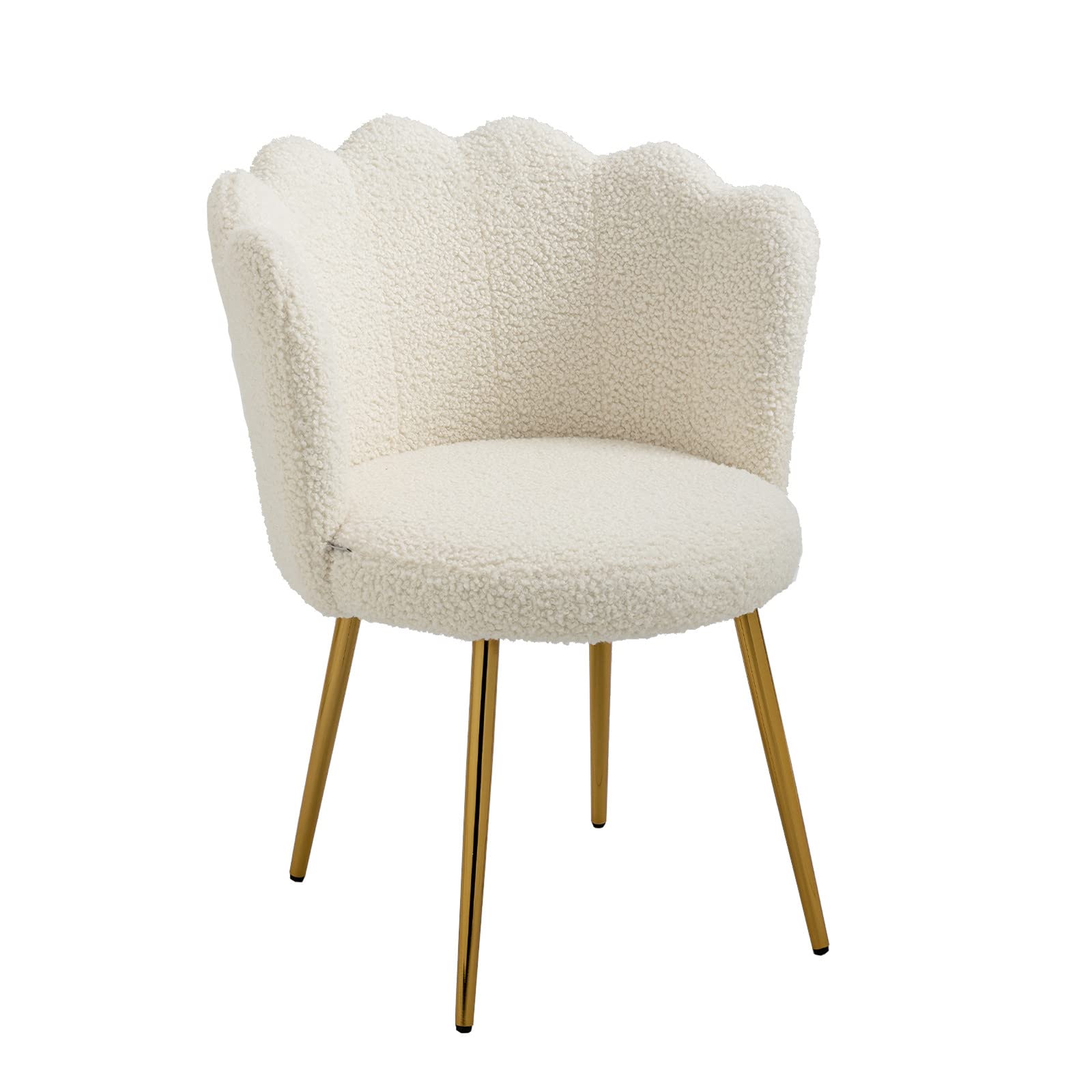 HomVent Makeup Vanity Chair with Arms - Modern Solid Wood & Steel Leg Office Desk Chair for Home, Living Room, Bedroom - Perfect for Dressing Table, Beauty Salon & Home Office Workspace
