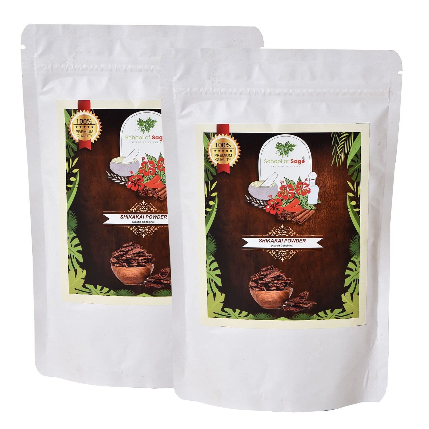 Organic Shikakai Powder for Hair Growth & Scalp Care - 100g (Pack of 2) | Ayurvedic Herbal Treatment for Dandruff, Hair Fall | Perfect for Natural Hair Wash & DIY Hair Masks