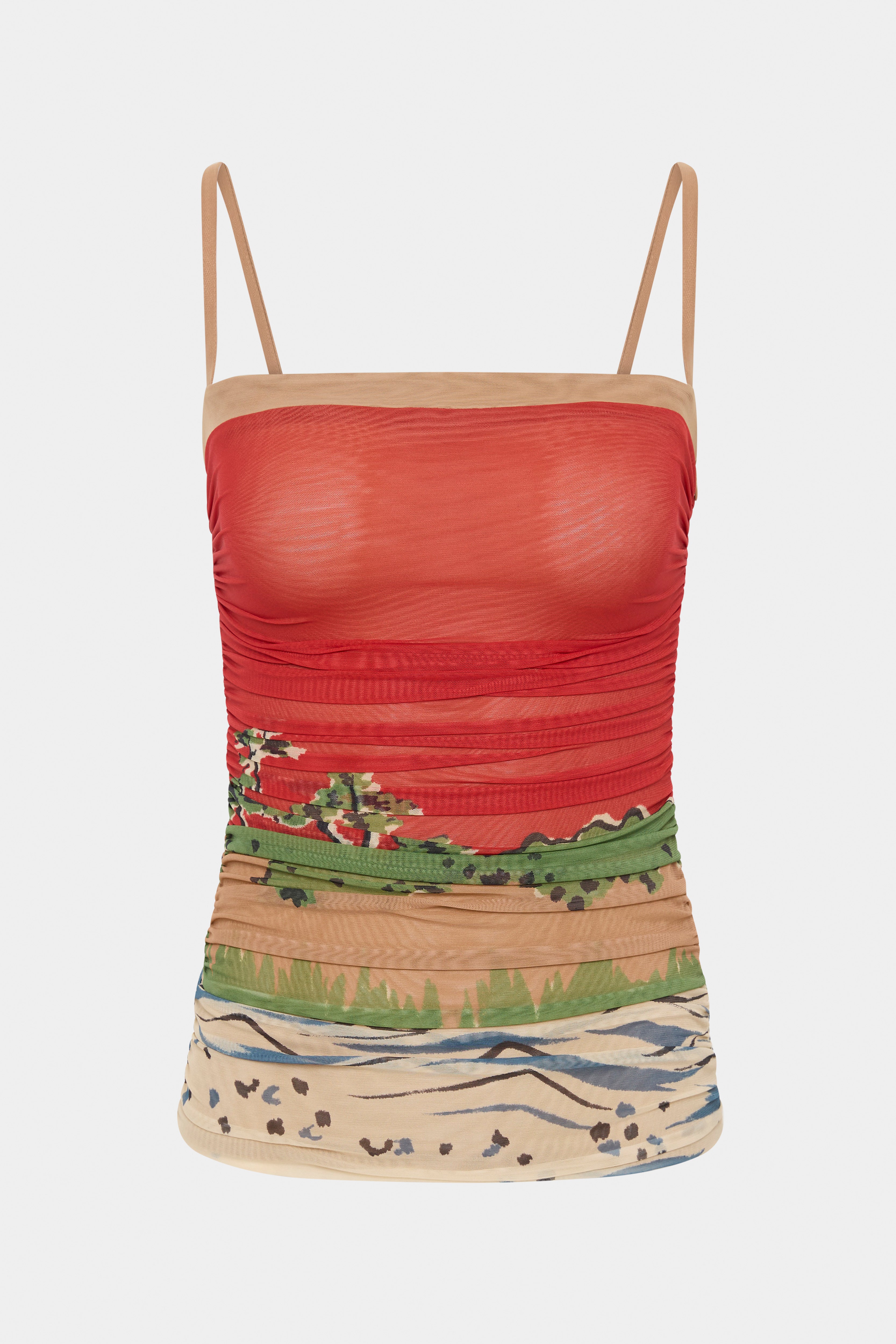 Redwood Ruched Cami Top for Women - Stretchy Sleeveless Tank with Adjustable Straps - Perfect for Layering, Casual Outfits & Summer Wardrobe