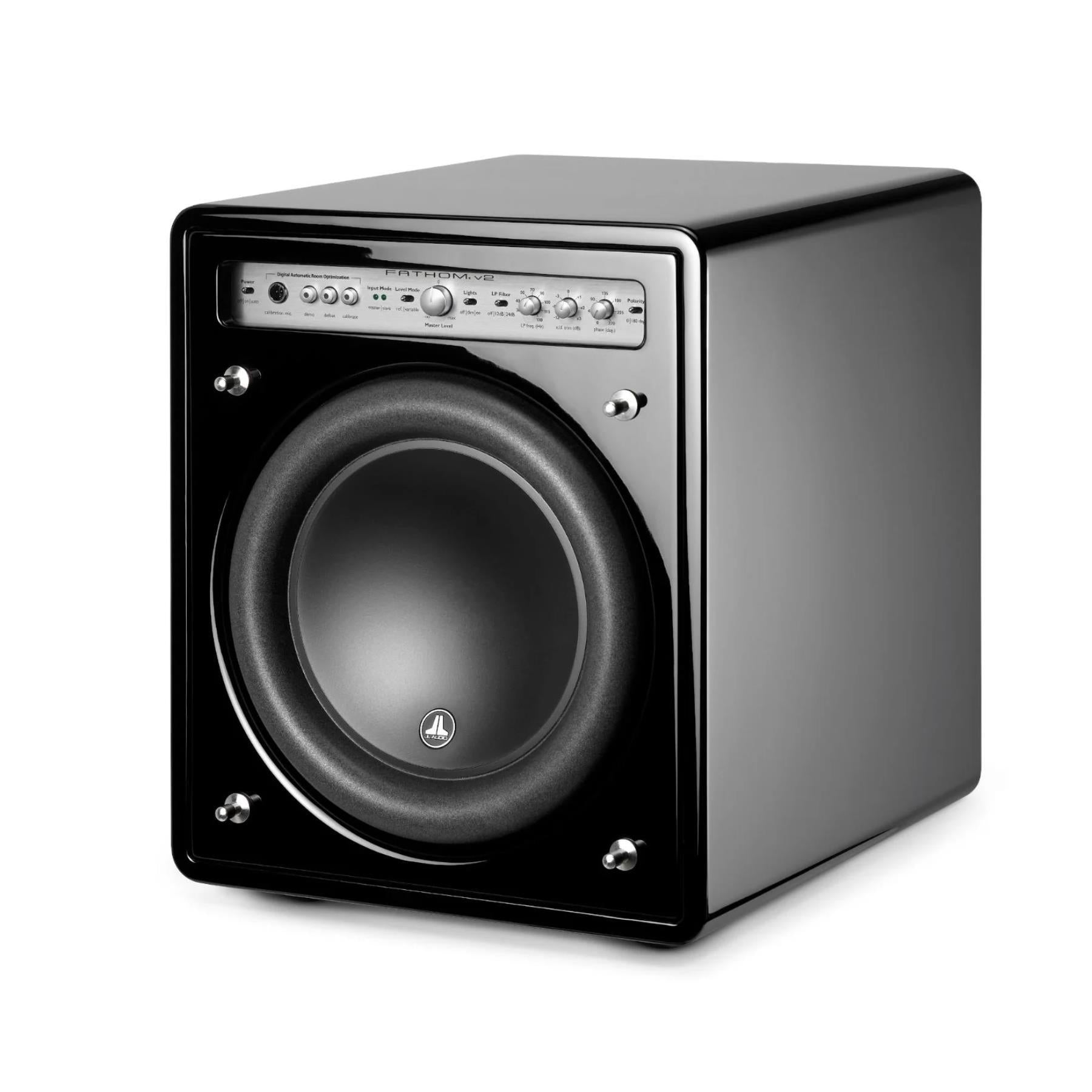 JL Audio Fathom f110v2 GLOSS 10-Inch Powered Subwoofer - High-Performance Home Theater & Car Audio Bass System for Movies, Music & Gaming