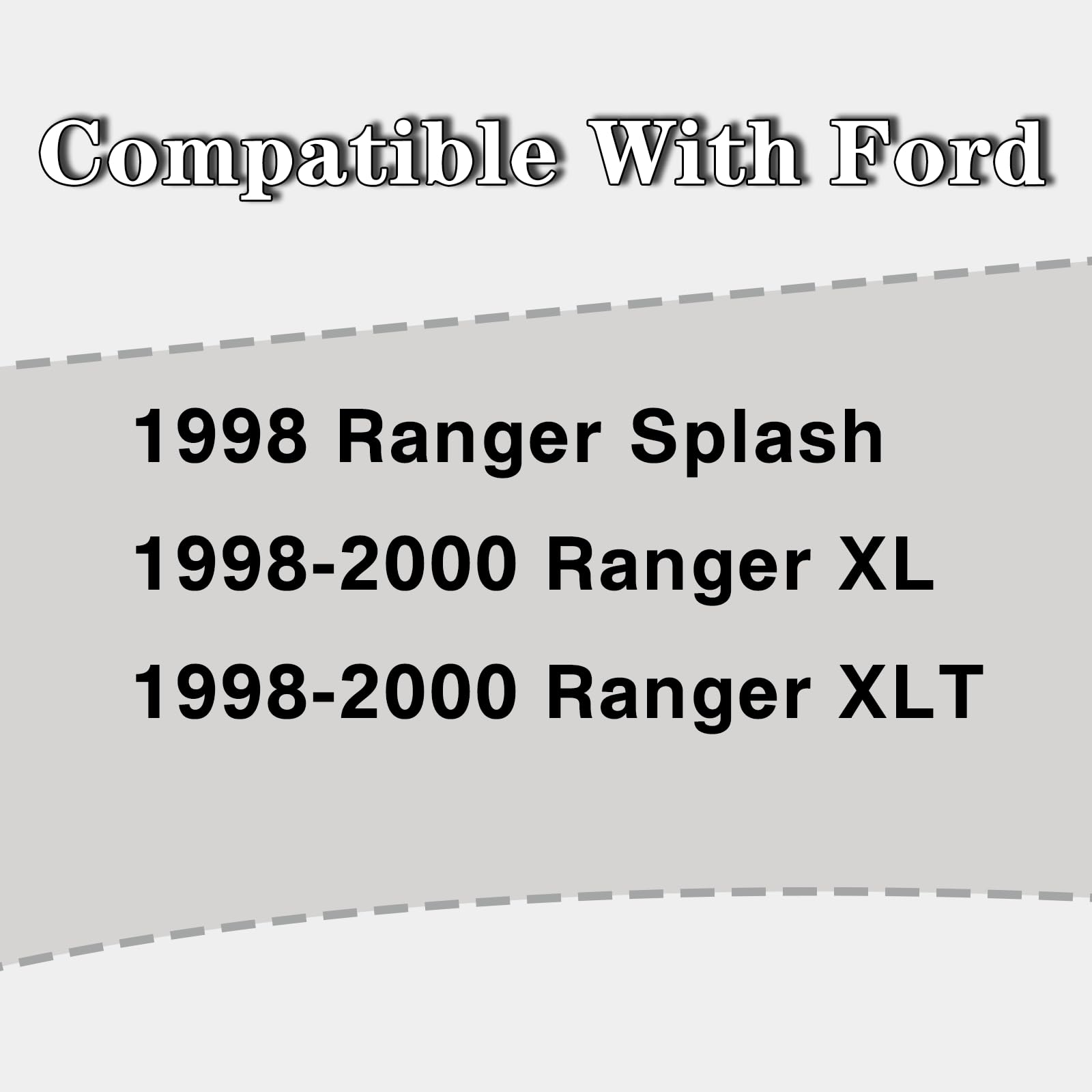 1998-2000 Ford Ranger Front Grille Assembly - Black Replacement Grill (FO1200344 F87Z8200FA) | Perfect for Off-Roading & Truck Restoration Projects