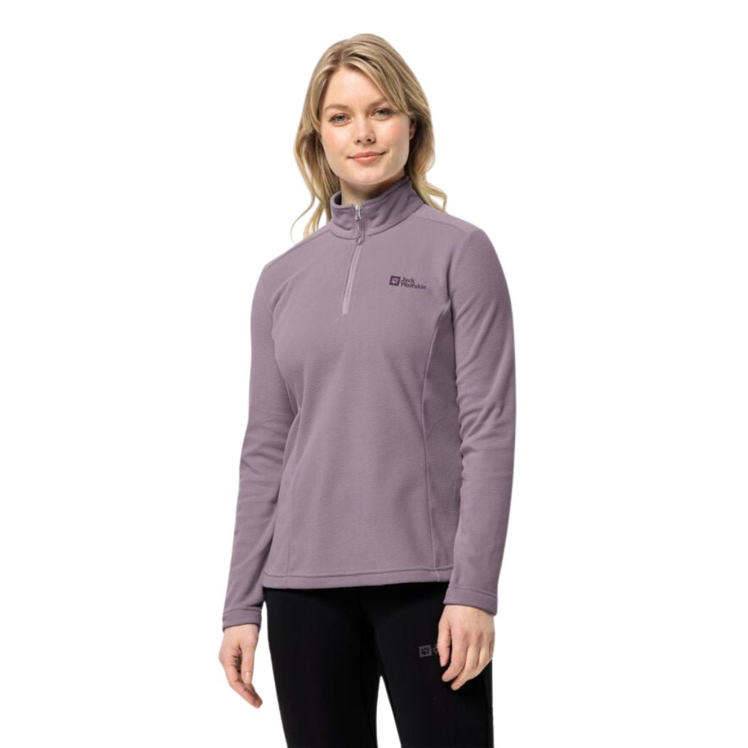 Jack Wolfskin Taunus HZ Women's Fleece Jacket - Lightweight Warm Winter Outdoor Pullover for Hiking, Camping & Travel