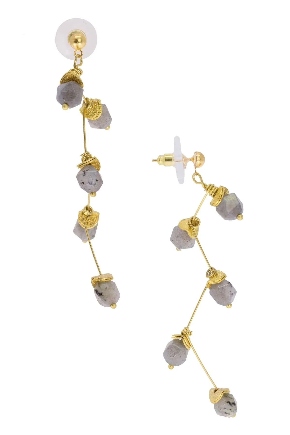 Dangle Gemstone Earrings for Women - Elegant Bohemian Drop Earrings with Natural Stones - Perfect for Parties, Weddings & Everyday Wear