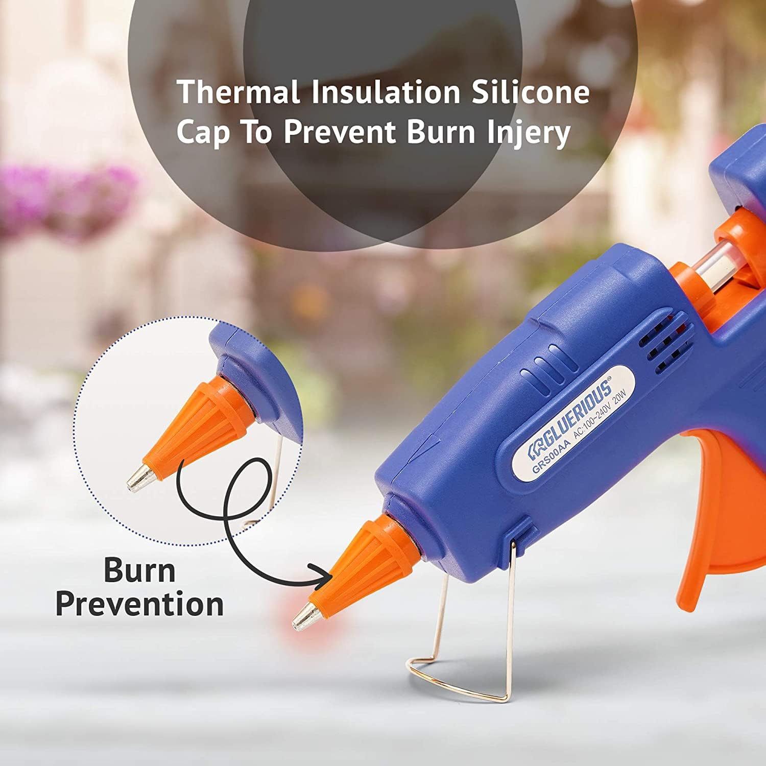 20W Mini Hot Glue Gun with 30 Glue Sticks - Perfect for DIY Crafts, School Projects, Home Repairs & Quick Fixes | Compact & Portable for Jewelry Making, Scrapbooking & Fabric Bonding | Blue Color