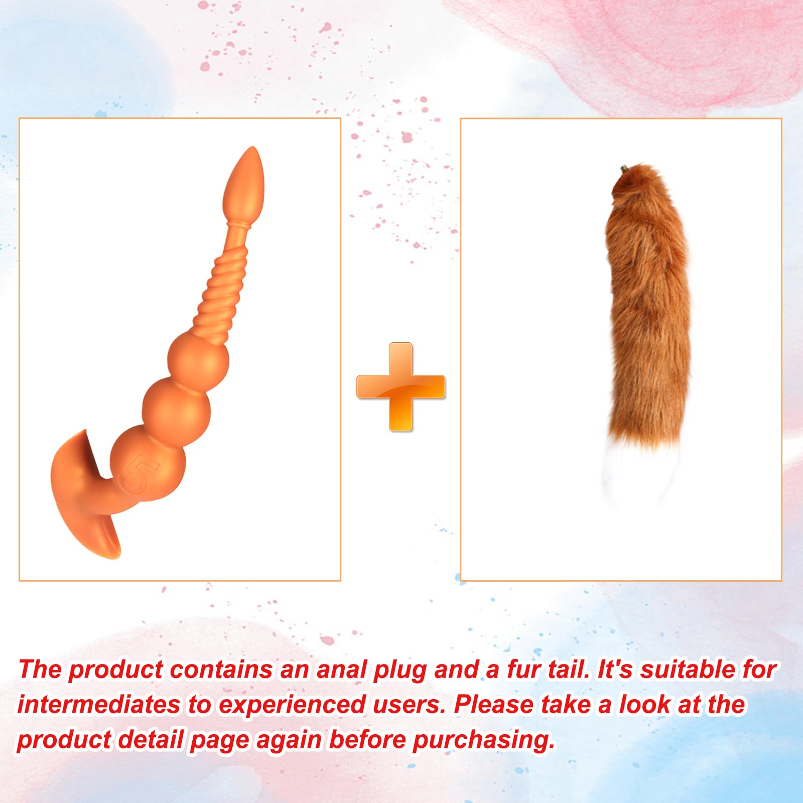 Premium Silicone Anal Beads with Removable Fox Tail - Prostate & G-Spot Stimulator for Men & Women - Black Adult Sex Toy for Couples, Role Play & Sensual Exploration - Perfect for Spicing Up Your Intimate Moments & BDSM Play