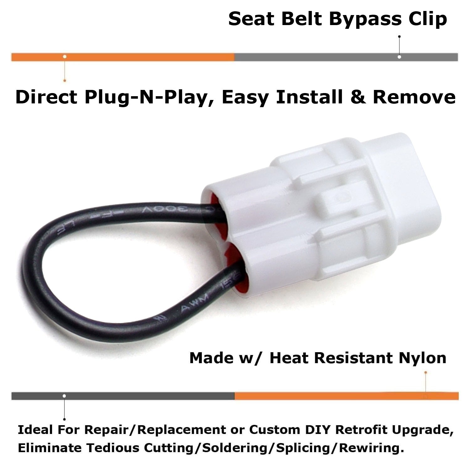 2-Piece Buckle Restraint Override Bypass Adapters for Kawasaki & Yamaha ATV/UTV Seats - Compatible with Off-Road Vehicles and Side-by-Sides