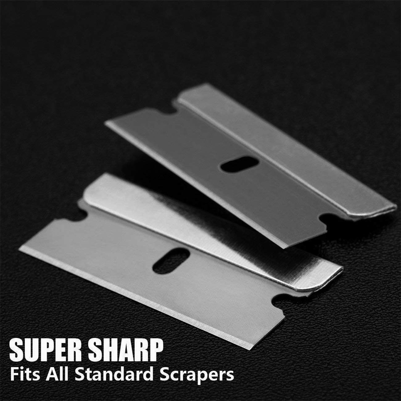 REXBETI 200PCS Single Edge Razor Blades - Industrial Utility Blades for Scrapers, Paint & Sticker Removal - Heavy Duty Sharp Blades for Label, Decal, Adhesive & Paint Removal - Perfect for DIY, Home Improvement & Craft Projects