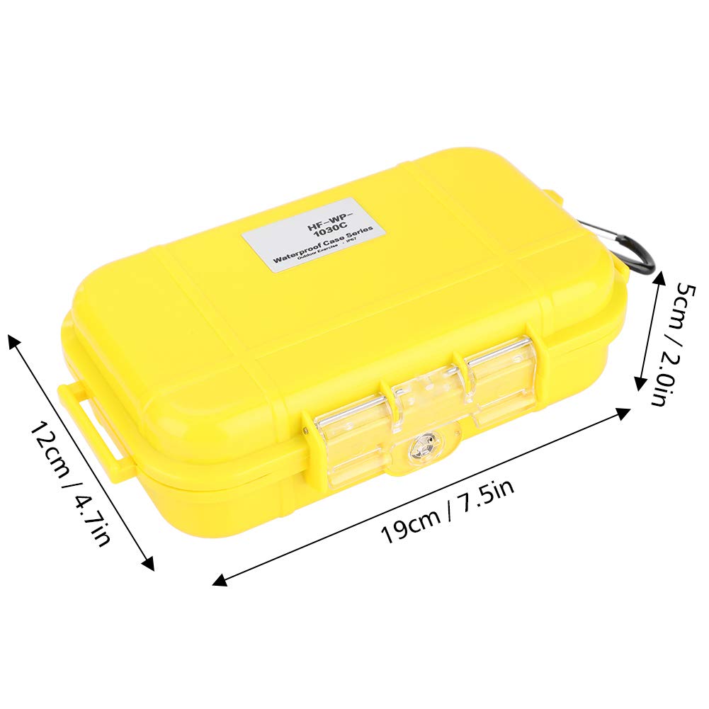 Shockproof Waterproof Airtight Storage Case - Outdoor Survival Gear Container, Durable Carry Box for Camping, Hiking & Emergency Supplies (Yellow)