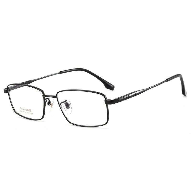 Bclear Men's Full Rim Square Titanium Eyeglasses 86699 - Lightweight Durable Frame for Work, Reading & Everyday Use