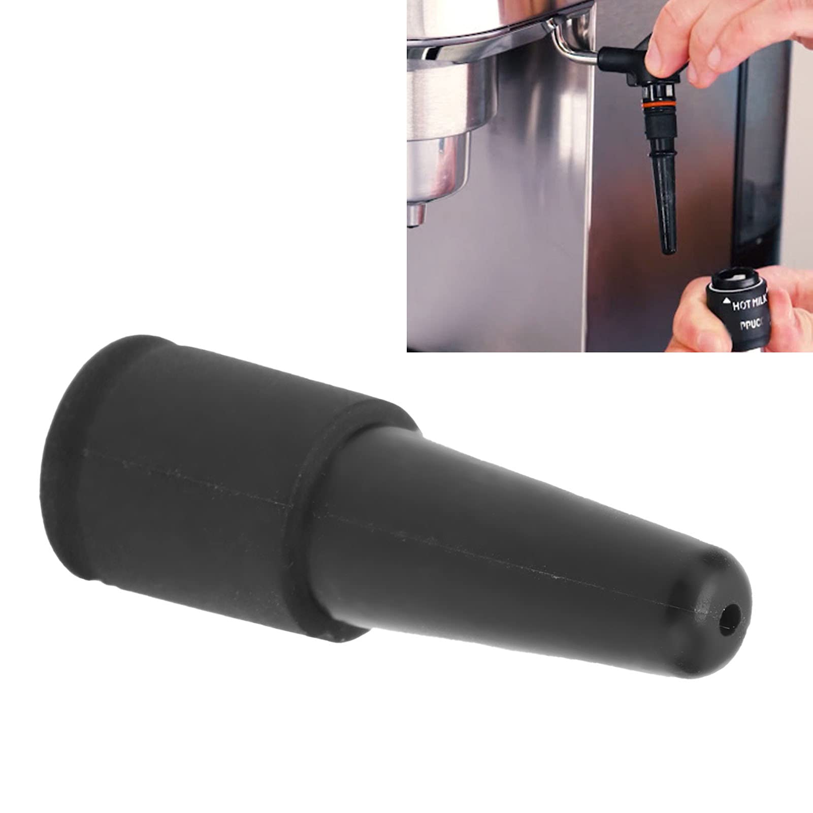 Premium 1-Hole Silicone Milk Foam Steam Nozzle Tip - Replacement for DeLonghi Coffee Makers | Barista-Grade Espresso Machine Accessory for Perfect Latte Art & Cappuccino Foam at Home