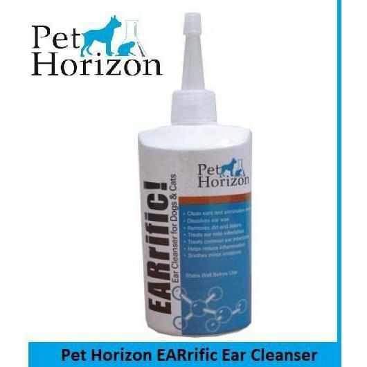 Pet Horizon EARrific Ear Cleanser for Dogs & Cats - Gentle Ear Cleaning Solution for Pets (4oz & 8oz) - Prevent Ear Infections & Remove Wax Buildup - Ideal for Regular Pet Grooming & Veterinary Care