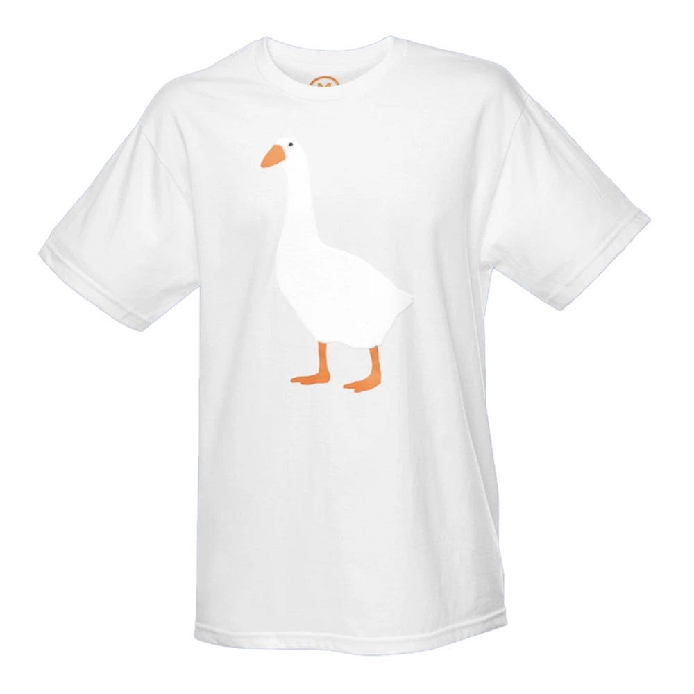 Untitled Goose Game Goose Adult White T-Shirt - Funny Gaming Graphic Tee for Men & Women - Casual Wear & Cosplay Costume