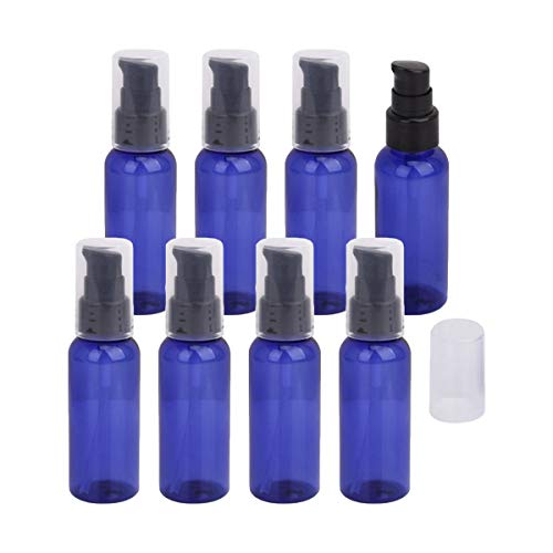 EOPER 50ML/1.7oz Empty Refillable Plastic Pump Bottles - Small Travel-Sized Cosmetic Containers for Lotion, Beauty Gels, Body Wash, Hand Soap & Essential Oils - Perfect for Home, Salon, Travel & Business Trips
