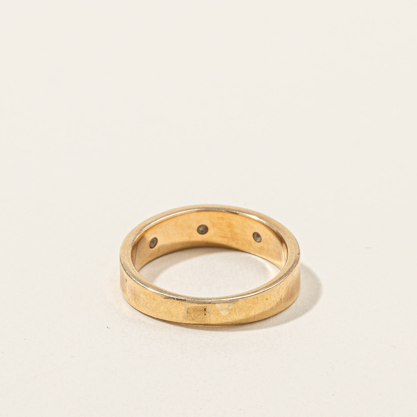 Textured Diamond Ring 0.03ctw Size 5.25 - Elegant Stackable Wedding Band for Women, Perfect for Anniversary Gifts & Everyday Wear