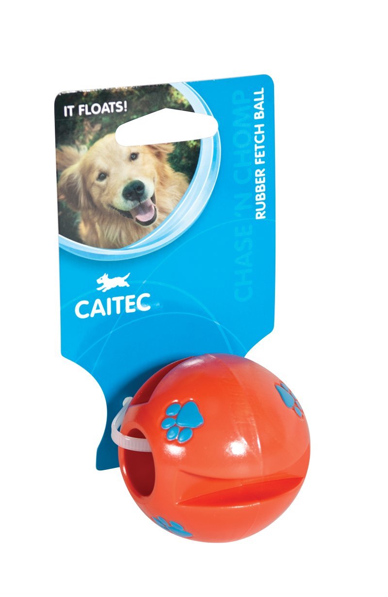 Chase N Chomp - Durable Rubber Fetch Ball for Dogs | Interactive Puppy Chew Toy for Aggressive Chewers | Perfect for Outdoor Play, Training & Bonding with Your Pet