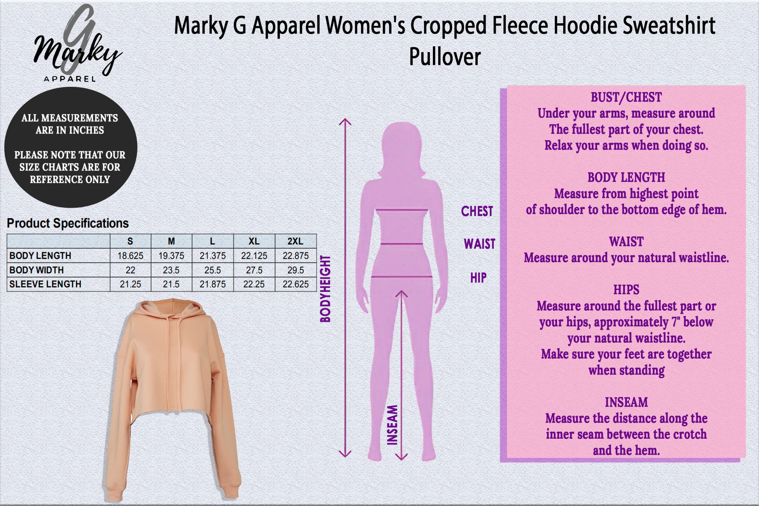 Marky G Apparel Women's Cropped Fleece Hoodie 2-Pack - Soft Cozy Pullover Sweatshirts for Casual Wear, Lounge & Workout