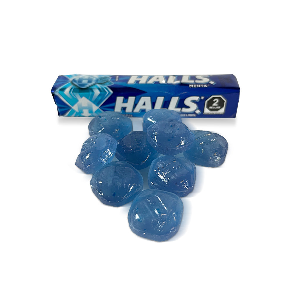 Halls Mexican Sabor Mentha Cough Drops | 12 Count Box | Soothing Relief for Sore Throat & Cough | Perfect for Travel, Work & Outdoor Activities