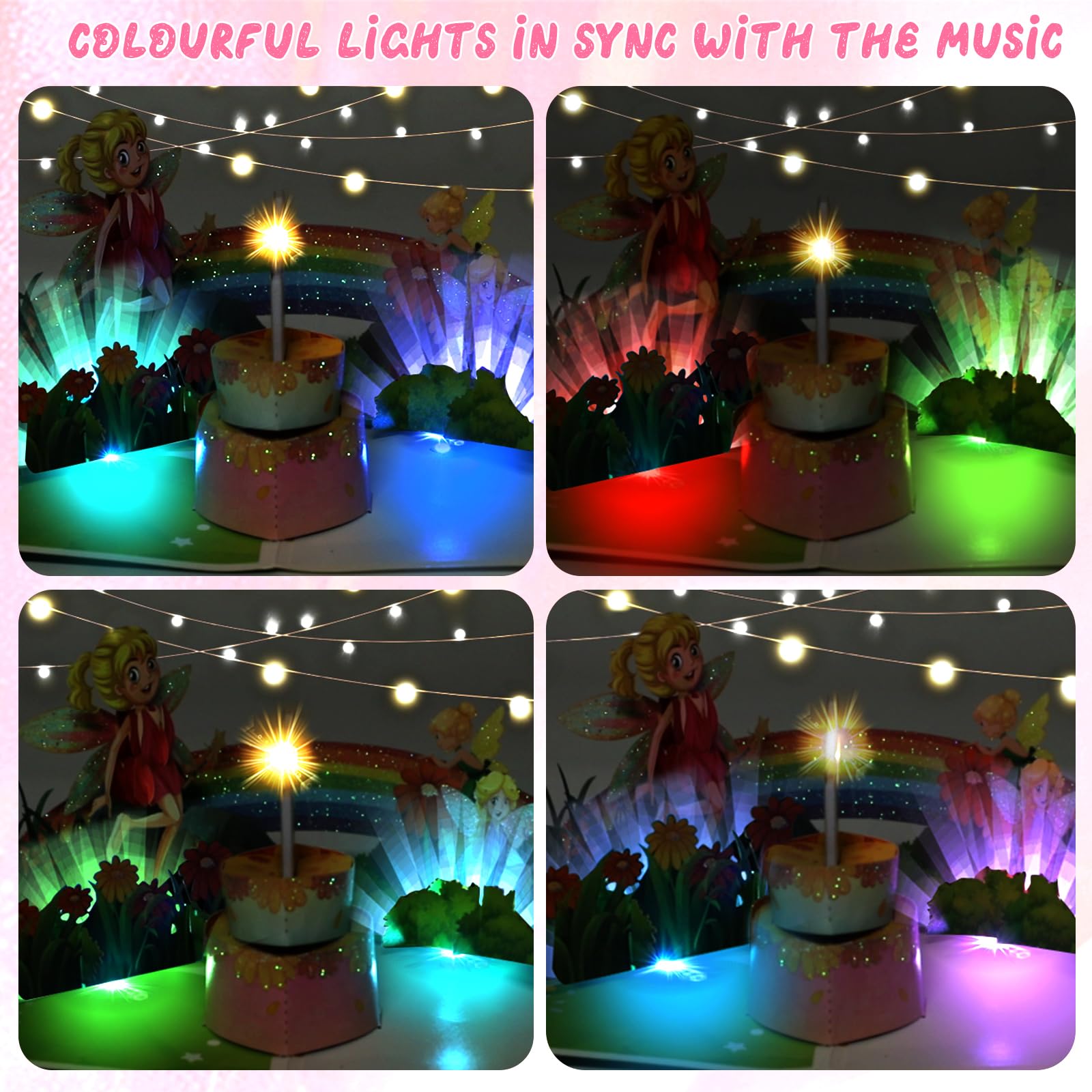 3D Pop Up Musical Birthday Card for Girls - Fairy Themed Birthday Card with Music for Daughter, Granddaughter, Niece (Ages 1-8) | Perfect for Birthday Gifts, Party Favors & Special Occasions